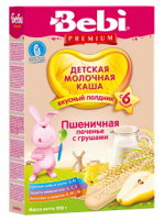 Bebi Детская молочная каша Premium Вкусный полдник Пшеничная печенье с грушами